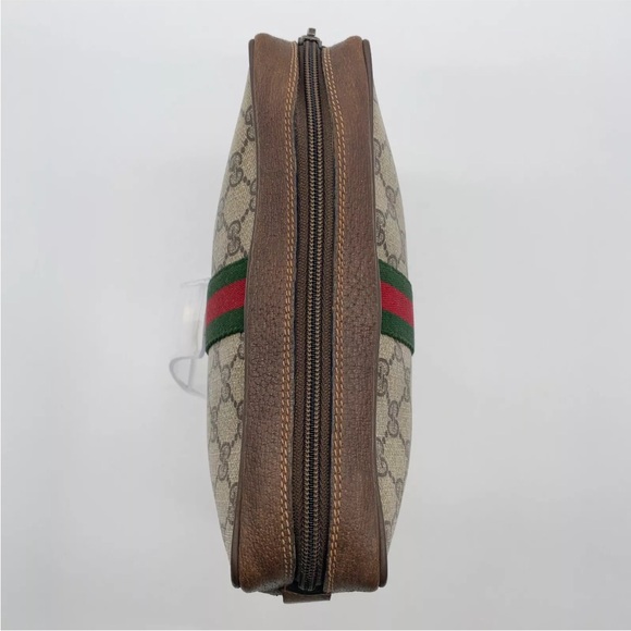 Authentic Gucci GG Supreme Sherry Line Beige/Brown Clutch Bag W/Box NS101277 - Picture 9 of 16